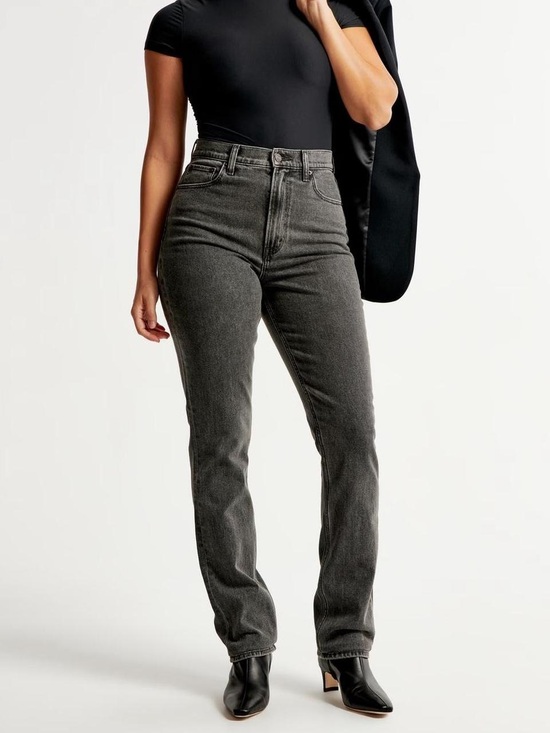 Abercrombie & Fitch Denim - Abercrombie & Fitch 90's Straight Ultra High Rise Curve Love Extra Long